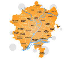 Carte des communes d'Angers Loire Métropole