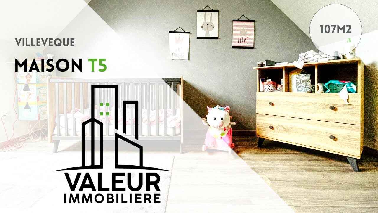 villeveque : Maison T5 - 107m2 - Terrain : 380m2